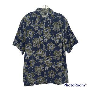 Intrinsic Shirt Men's Medium Button Up Casual Short Sleeve Floral Hawaiian Beach